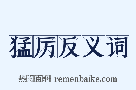 猛厉反义词是什么意思的图片